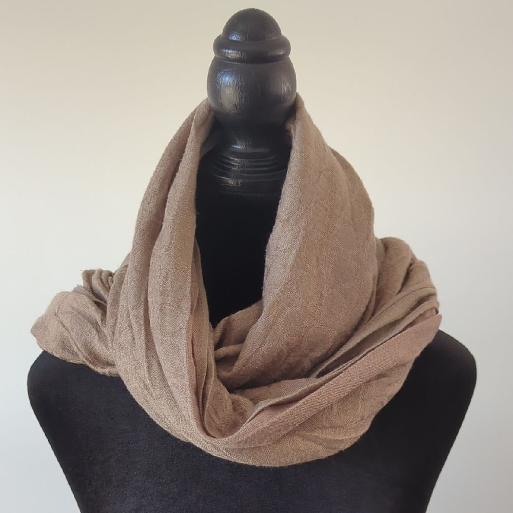 Salvatore Ferragamo Taupe Knit Scarf
